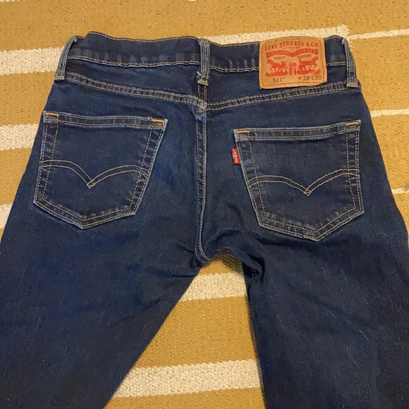 Dark Levi 511 Jeans Waist 28 Length 32 Great Condition - Picture 2 of 7